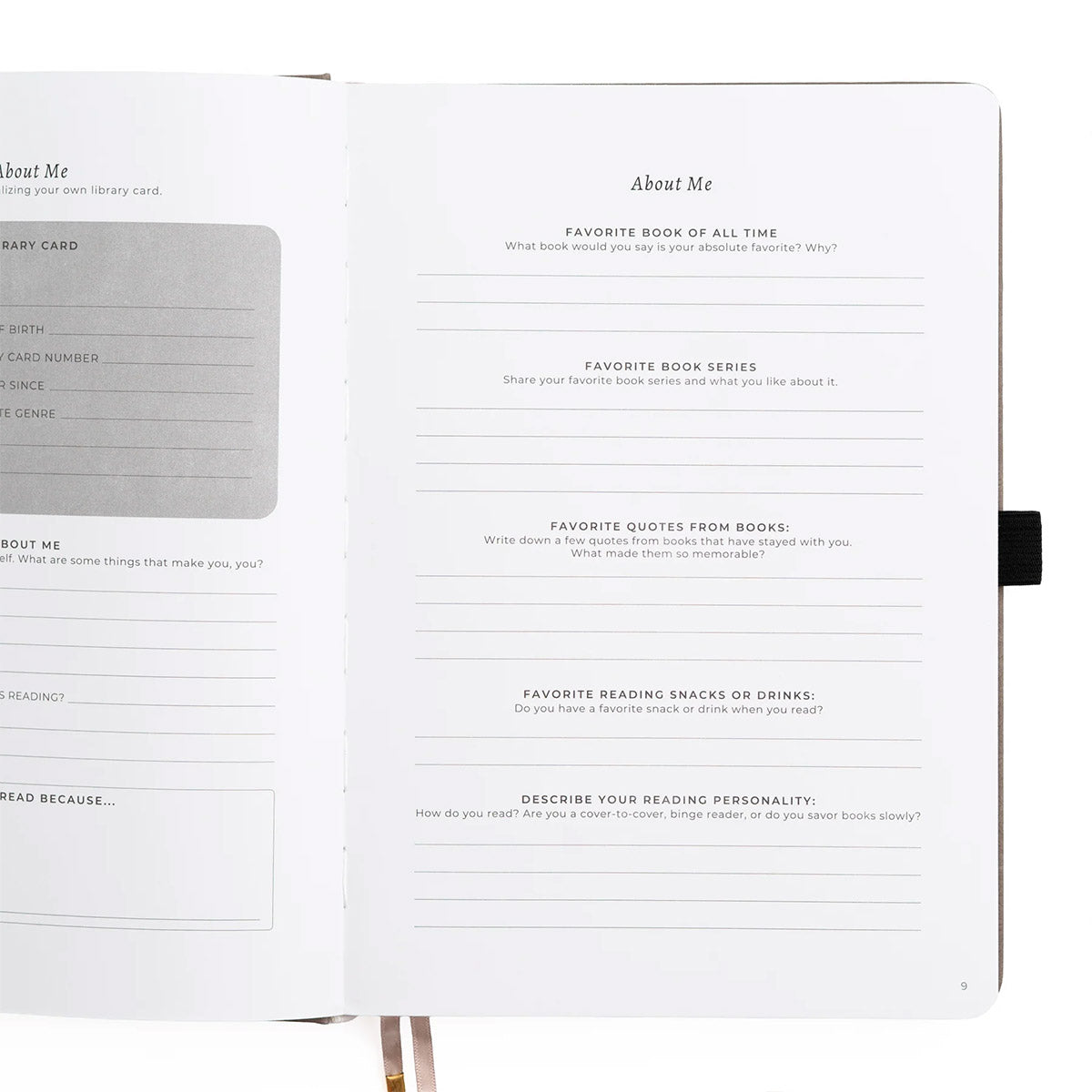 Archer & Olive Reading Journal Vintage Library in Lilac - Detail van de inhoud