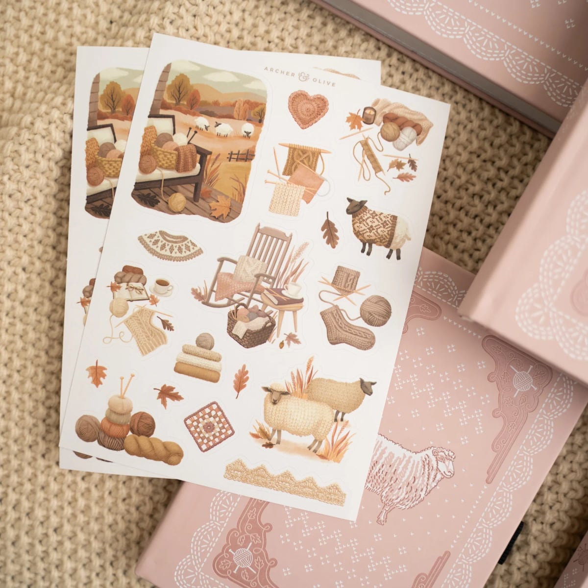 Archer & Olive Stickers - Homespun - Sfeerfoto