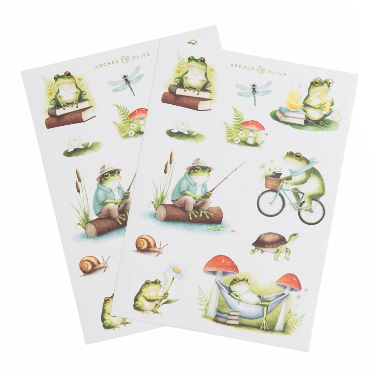 Archer & Olive Stickers - Literary Frog