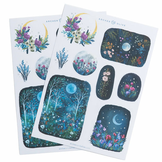 Archer & Olive Stickers - Moonlit Garden