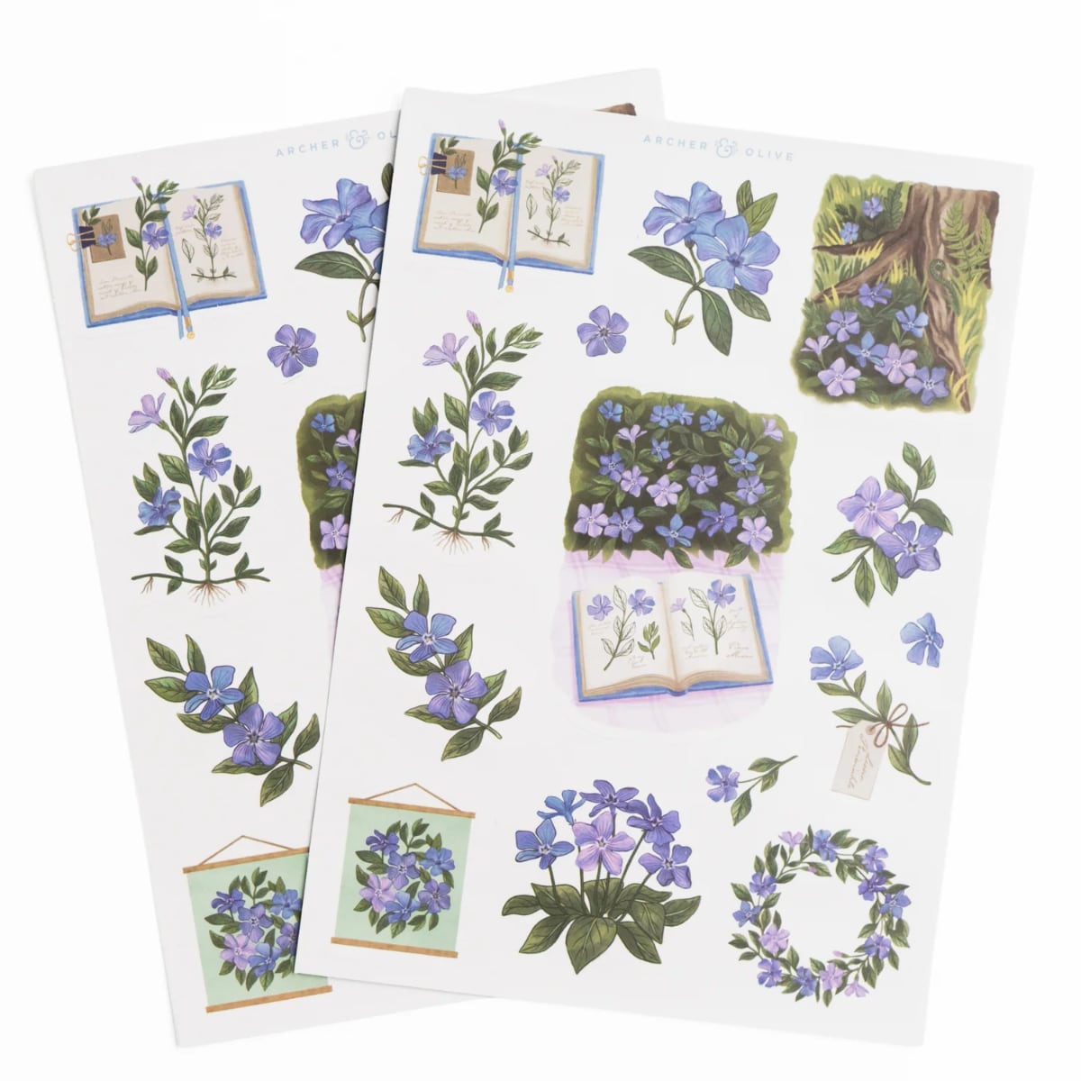 Archer & Olive Stickers - Periwinkle