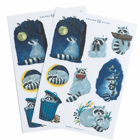 Archer & Olive Stickers - Radiant Raccoon