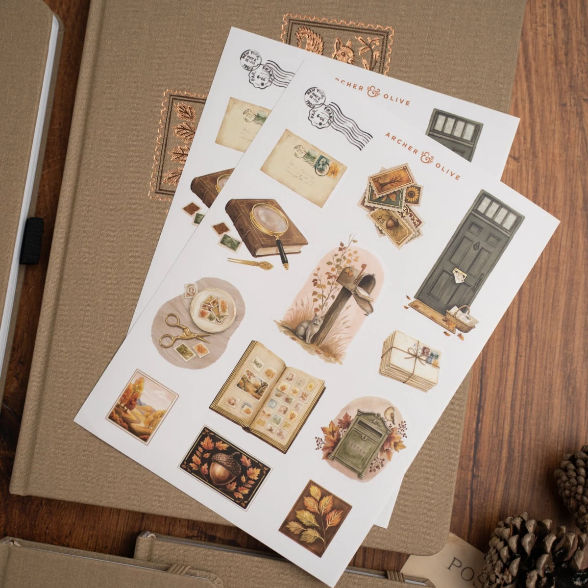 Archer & Olive Stickers - Stamp Collector - Sfeerfoto