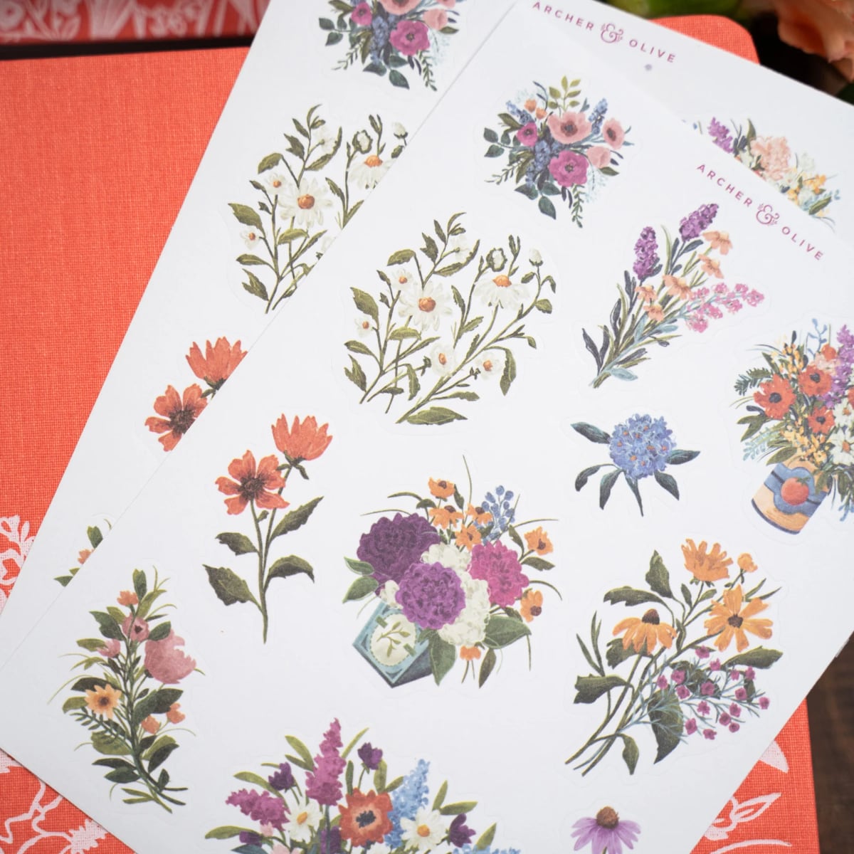Archer & Olive Stickers - Widflowers - Sfeerfoto