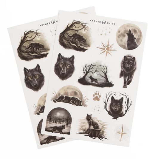 Archer & Olive Stickers - Wolf in the Night