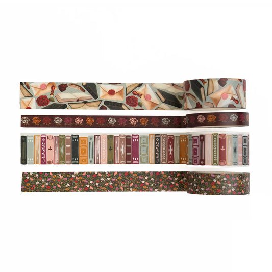 Archer & Olive Washitape - Books of Beauty - Voorbeeld van de tapes op een witte achtergrond