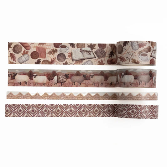 Archer & Olive Washitape - Homespun - 4 rollen washi tape
