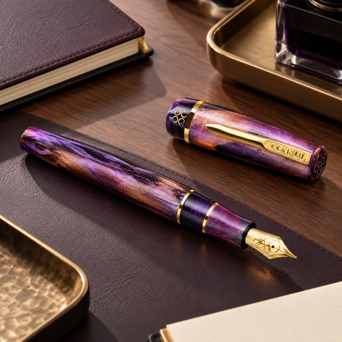 Consul Fountain Pen Elan Claret - Sfeerfoto