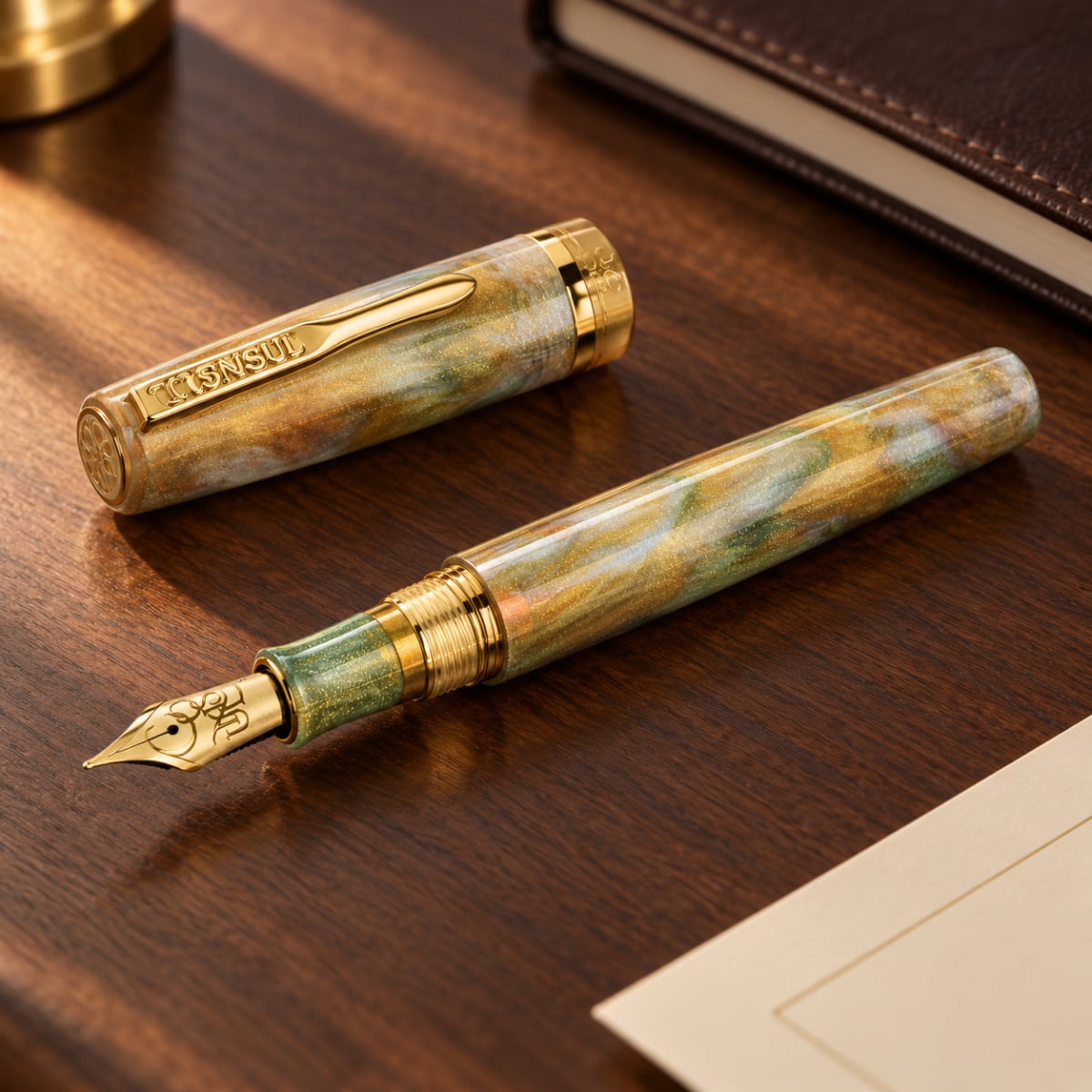 Consul Fountain Pen Elan Sage - Sfeerfoto