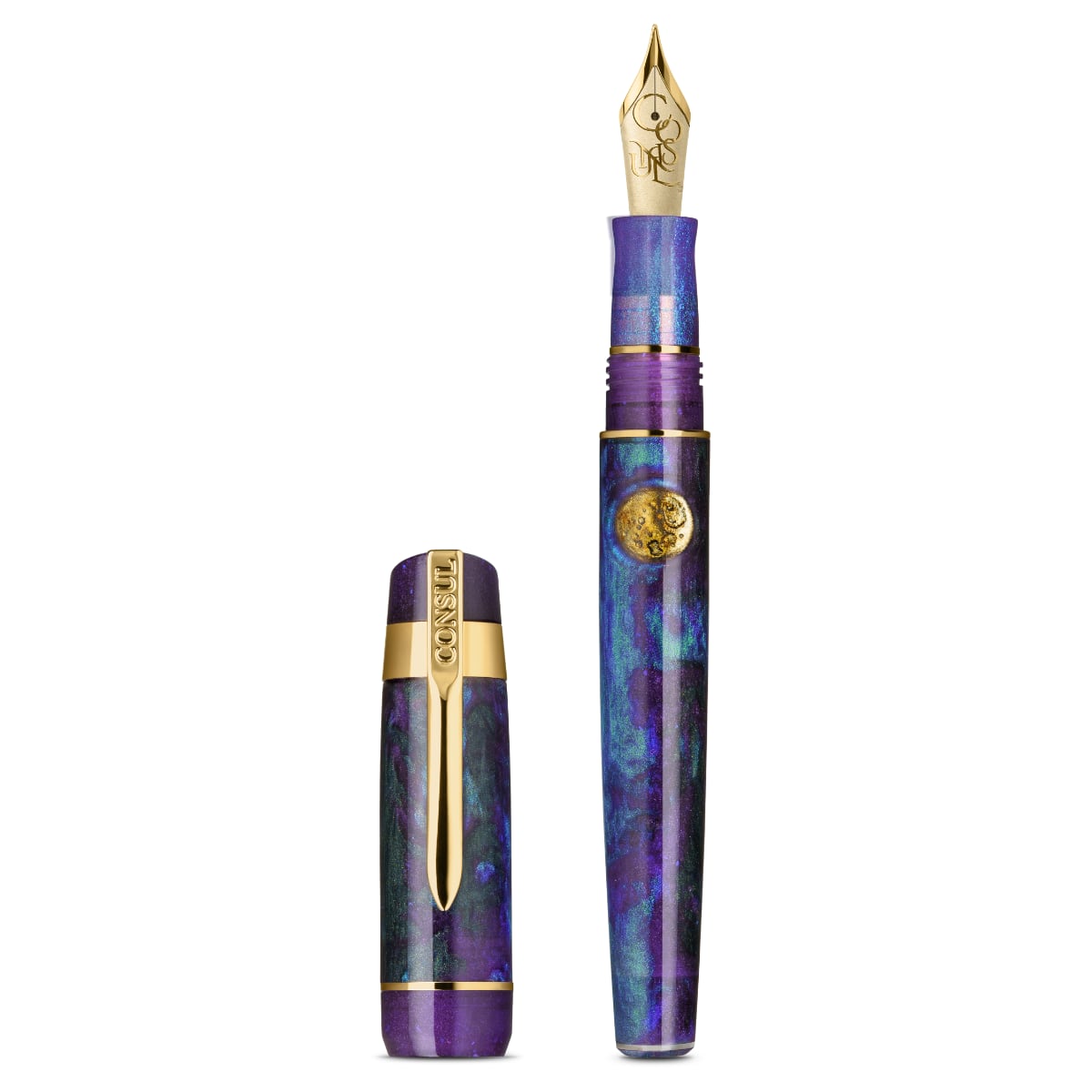 Consul Fountain Pen Guardian Nightfall - Vulpen zonder Dop op Witte Achtergrond
