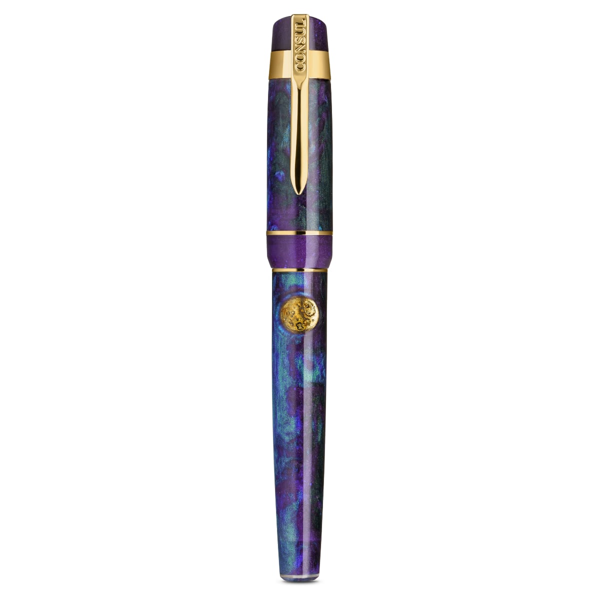 Consul Fountain Pen Guardian Nightfall - Vulpen met Dop op Witte Achtergrond