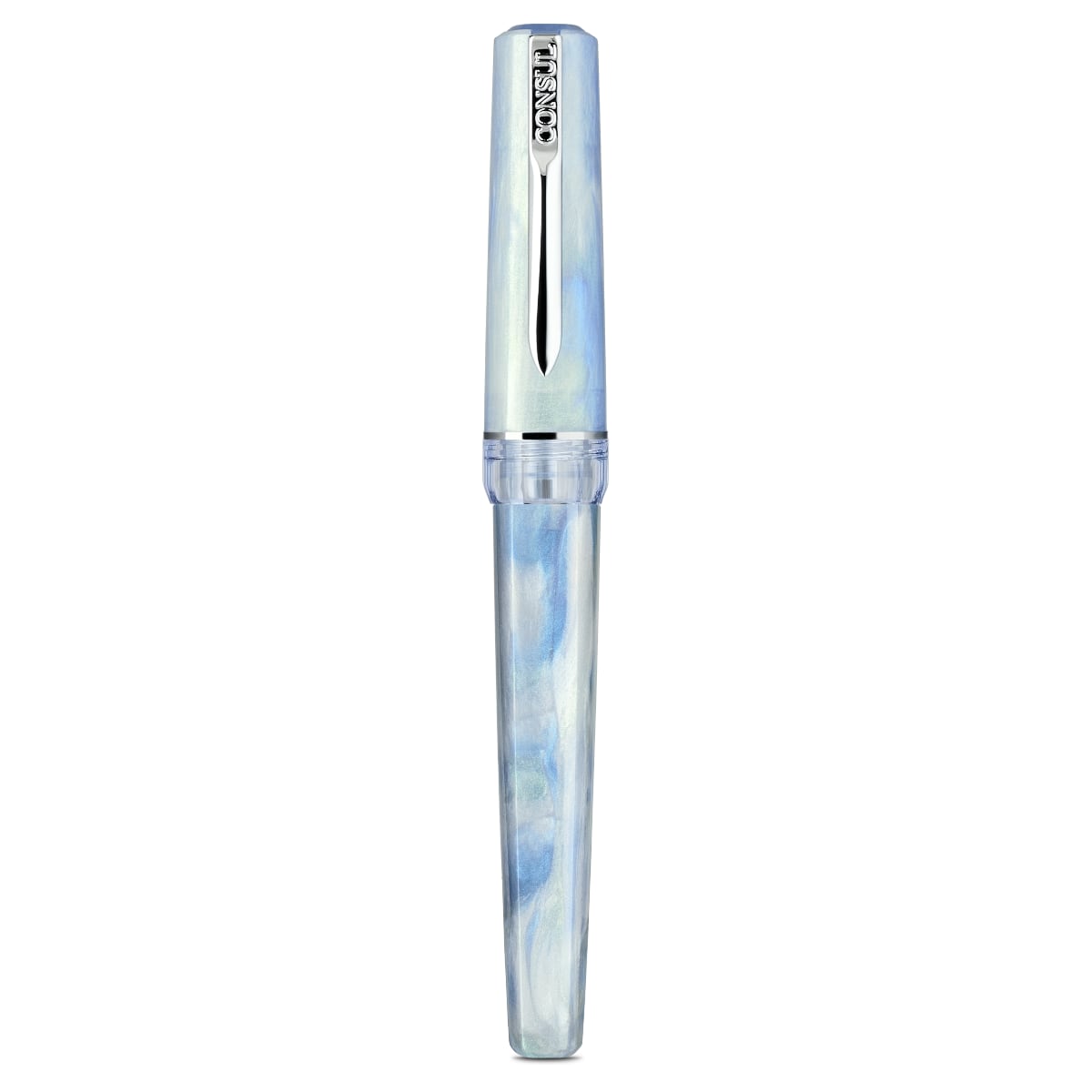 Consul Fountain Pen Origin Glacier - Gesloten vulpen op witte achtergrond