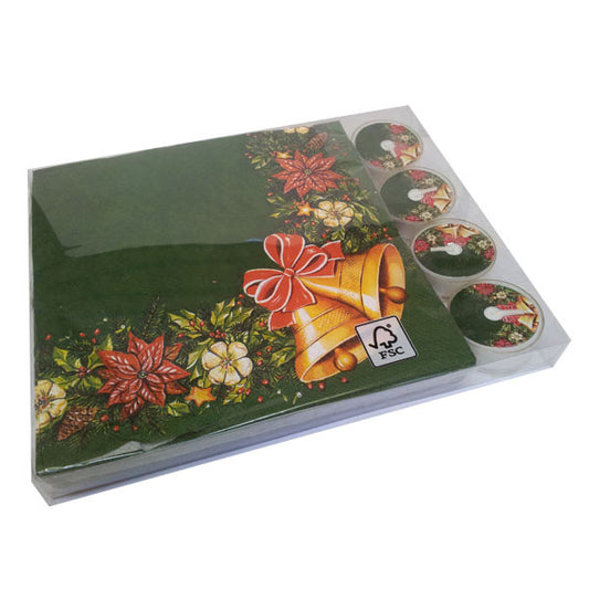 Daisy Kerstservetten en Waxinelichtjes - Kerstbellen
