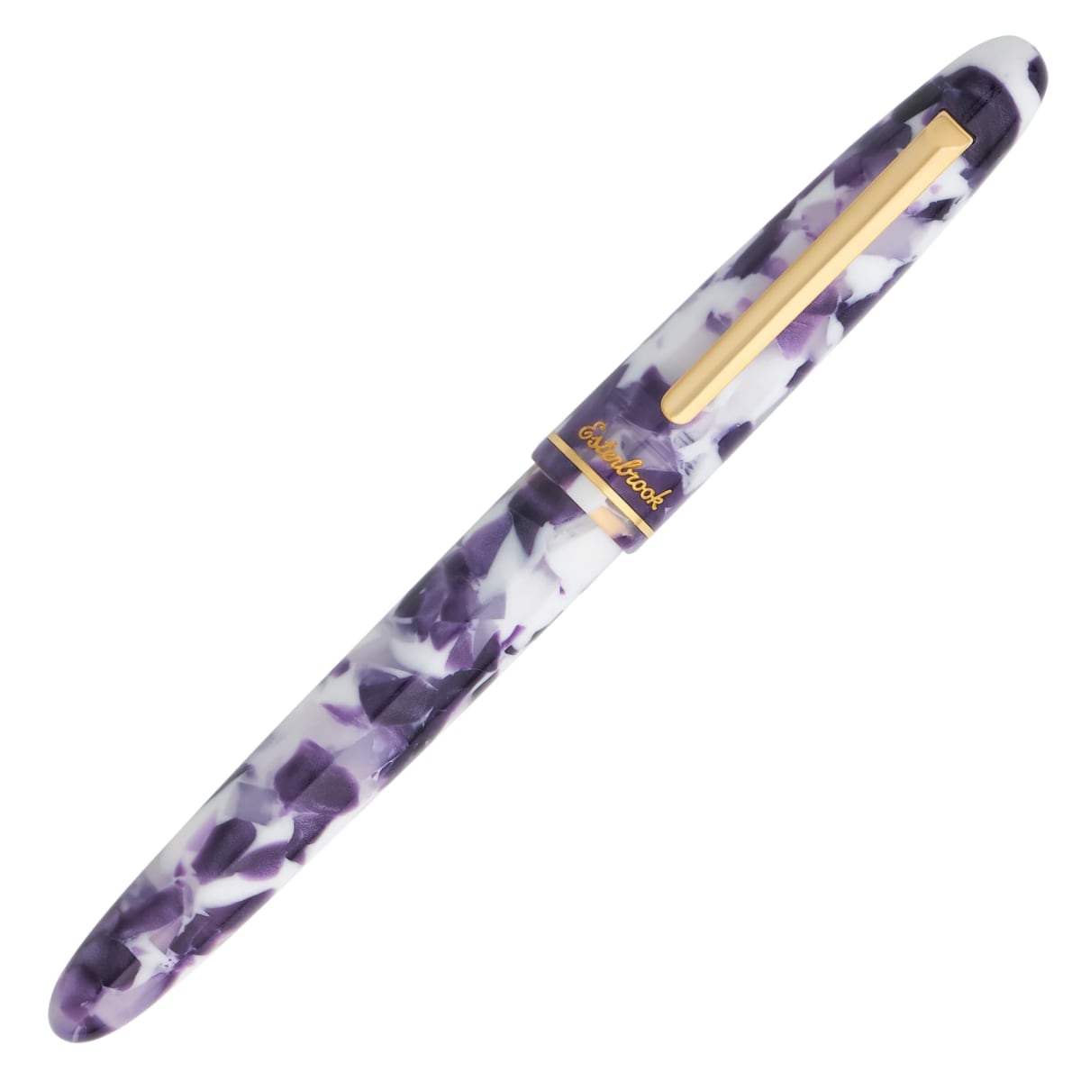 Esterbrook Estie Bestie Sugar Plum Purple GT Fountain Pen - Vulpen met dop op een witte achtergrond