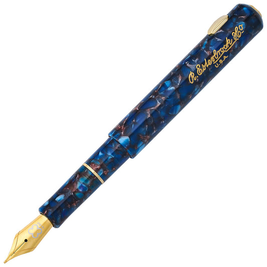 Esterbrook Fountain Pen Niblet - Nouveau Blue - Open op een witte achtergrond
