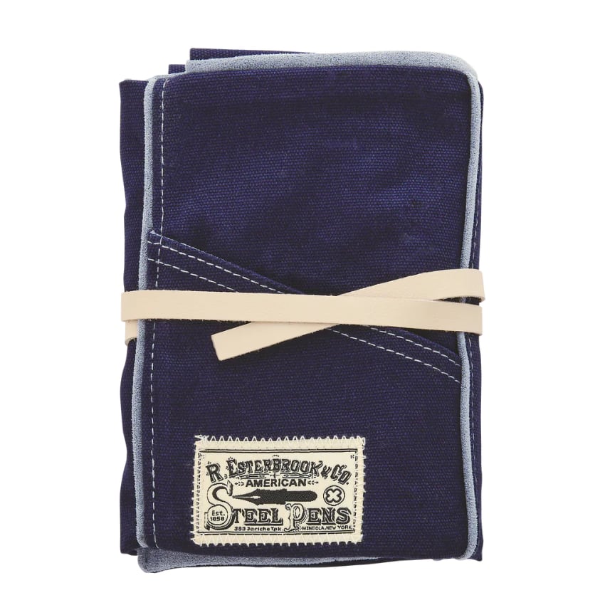Esterbrook Pen Roll - Navy - Op een witte achtergrond
