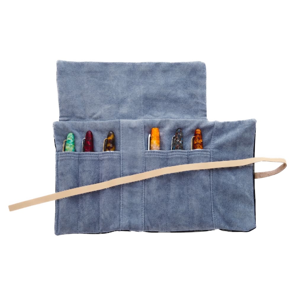 Esterbrook Pen Roll - Navy - Inhoud met 6 pennen