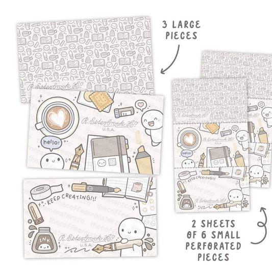 Esterbrook Blotter Paper - TheCoﬀeeMonsterzCO [Limited Edition] - 24Papershop