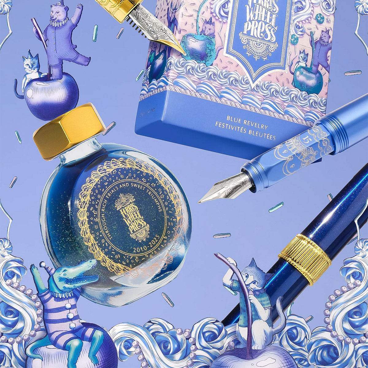 Ferris Wheel Press Inkt 38ml - Blue Revelry [Limited Edition] - 24Papershop
