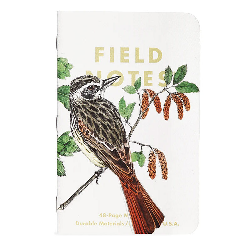 Field Notes Pack B – Pine Grosbeak, Baltimore Oriole en Flycatcher op natuurgetrouwe covers