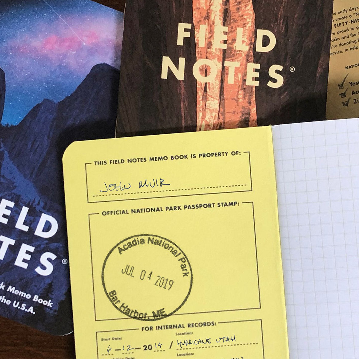 Field Notes National Parks Serie F – Glacier, Hawai‘i Volcanoes en Everglades kunstzinnige covers
