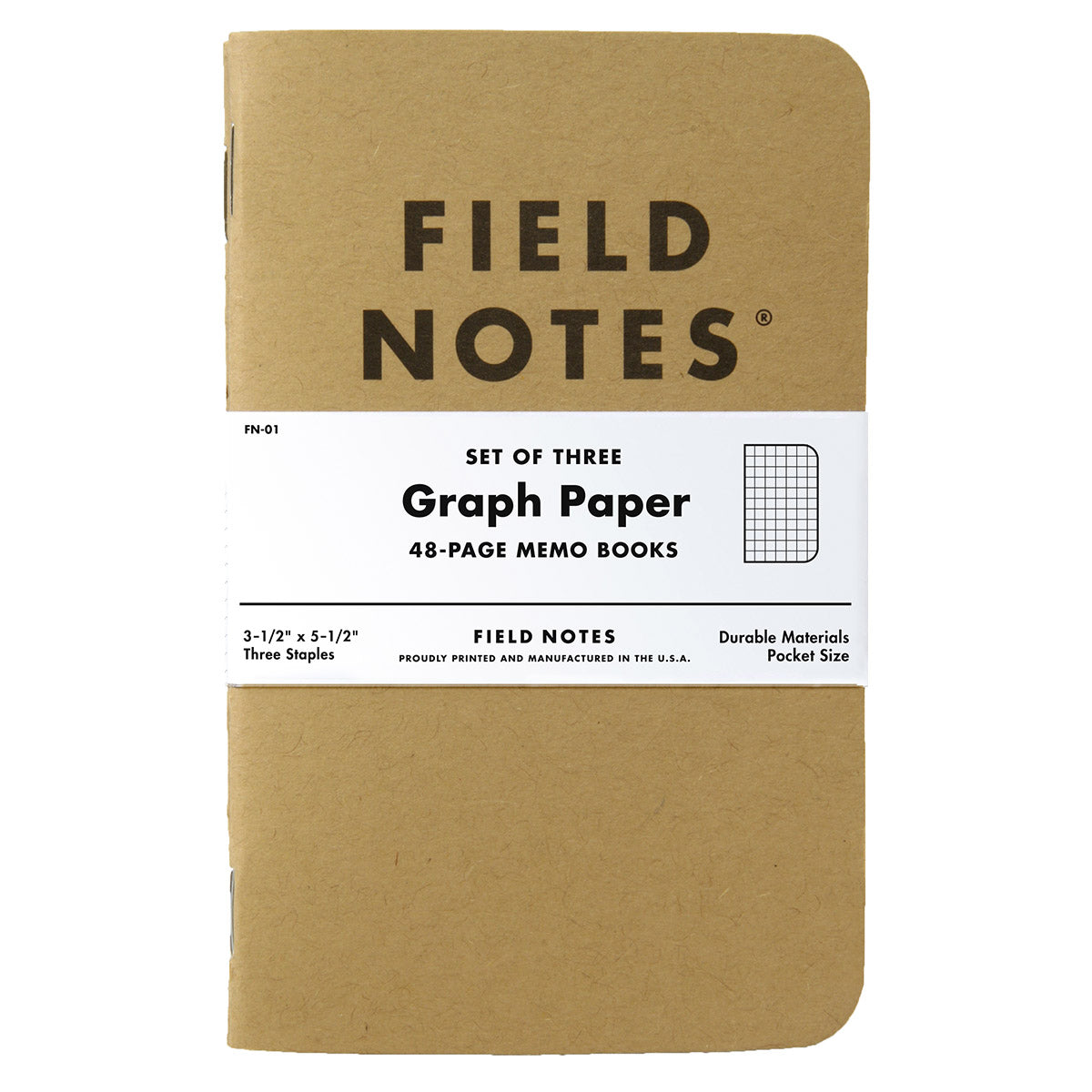 Field Notes Original Kraft Graph Notitieboek - 3-Pack