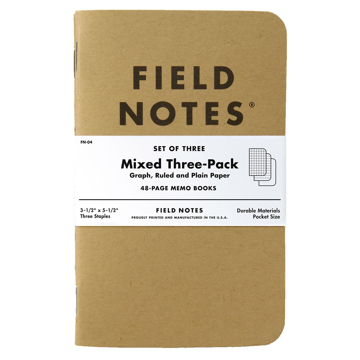 Field Notes Original Kraft Mixed Notitieboek - 3-Pack