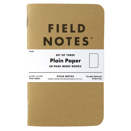 Field Notes Original Kraft Plain Notitieboek - 3-Pack