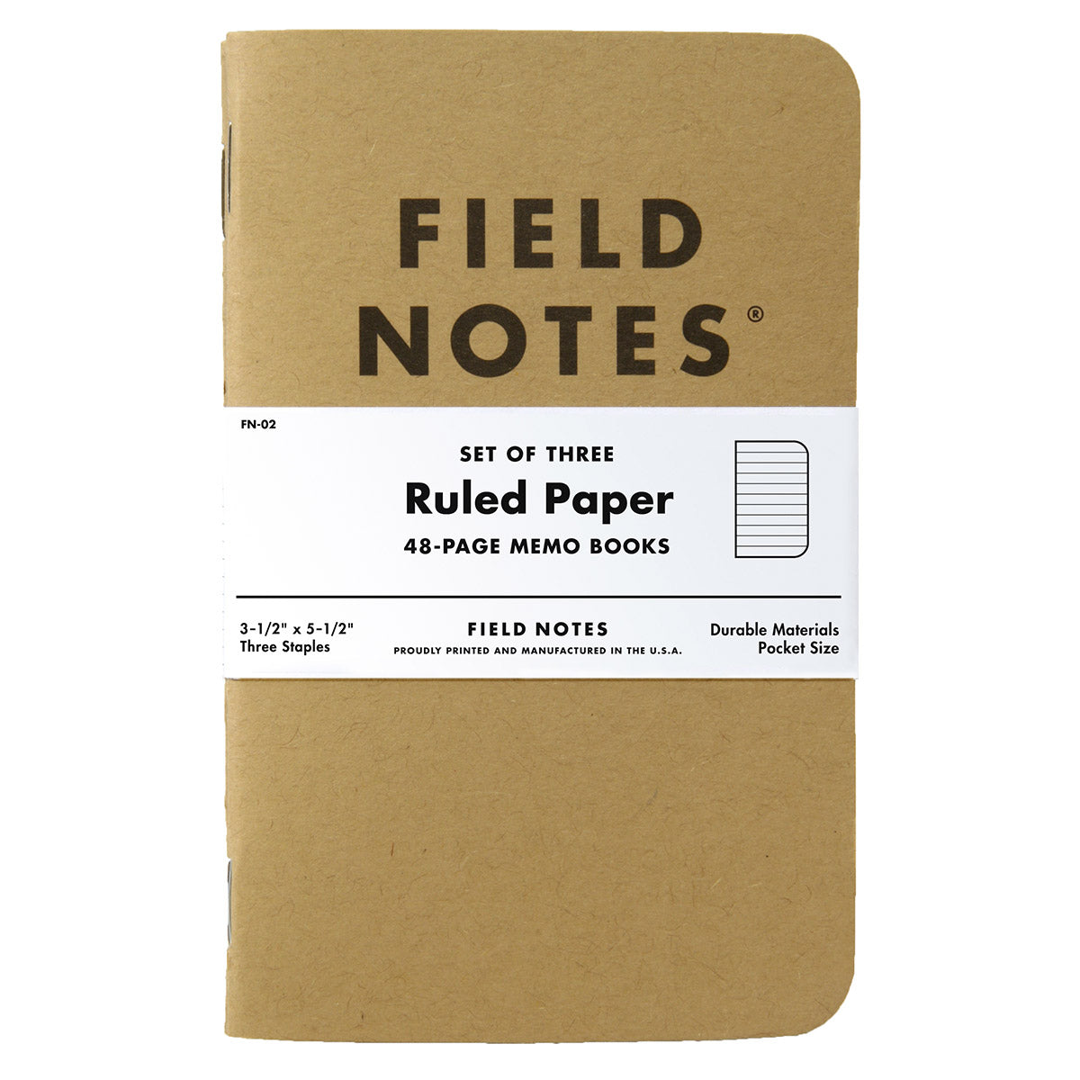 Field Notes Original Kraft Ruled Notitieboek - 3-Pack