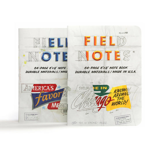 Field Notes 'The Chicago Look' Limited Edition notitieboekje met vintage signpainting ontwerp