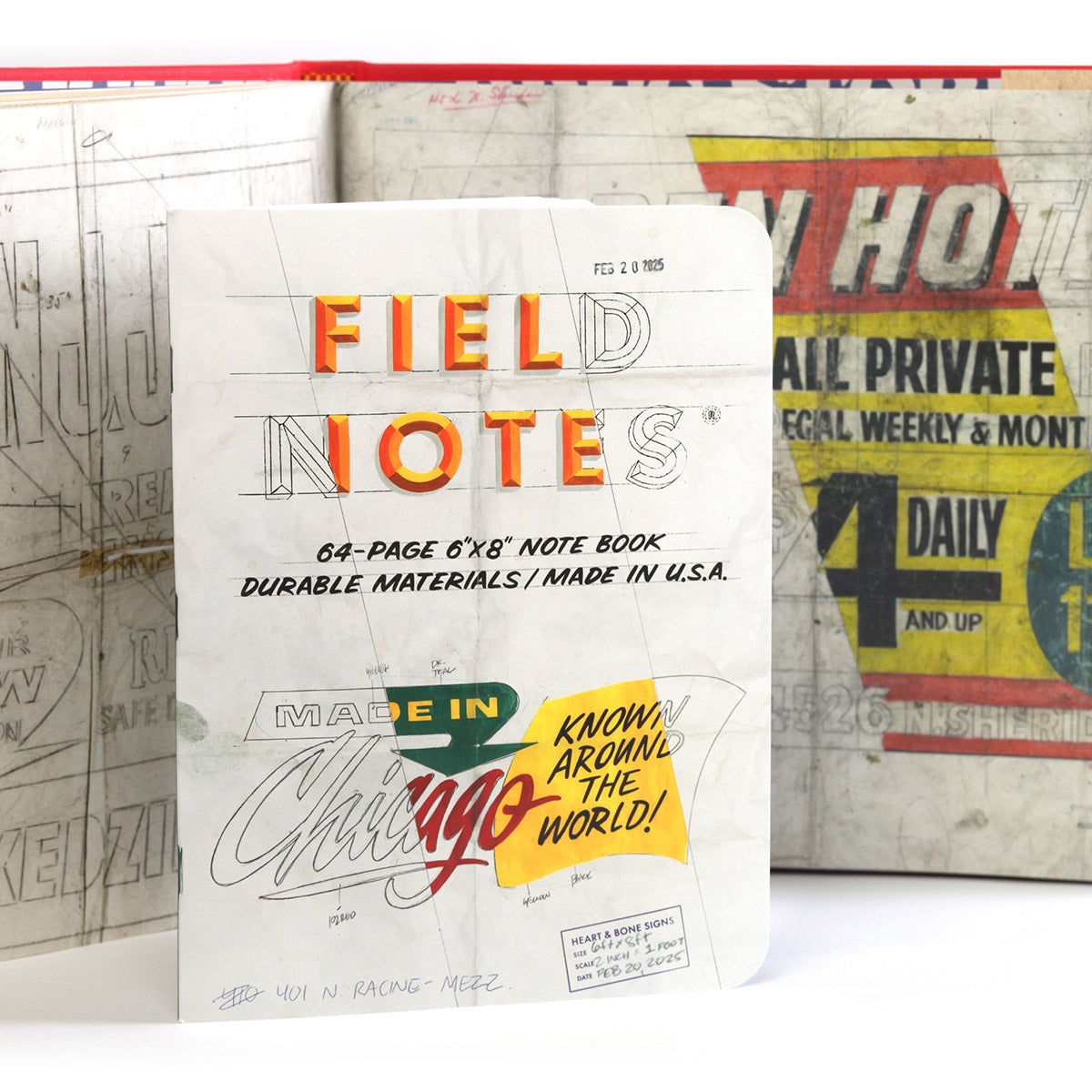 Field Notes 'The Chicago Look' Limited Edition notitieboekje met vintage signpainting ontwerp