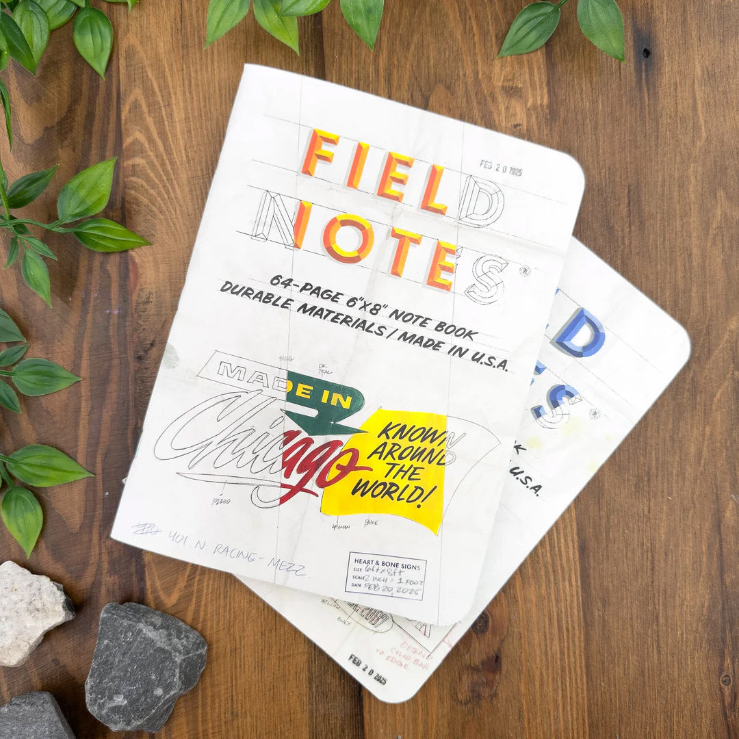 Field Notes 'The Chicago Look' Limited Edition notitieboekje met vintage signpainting ontwerp
