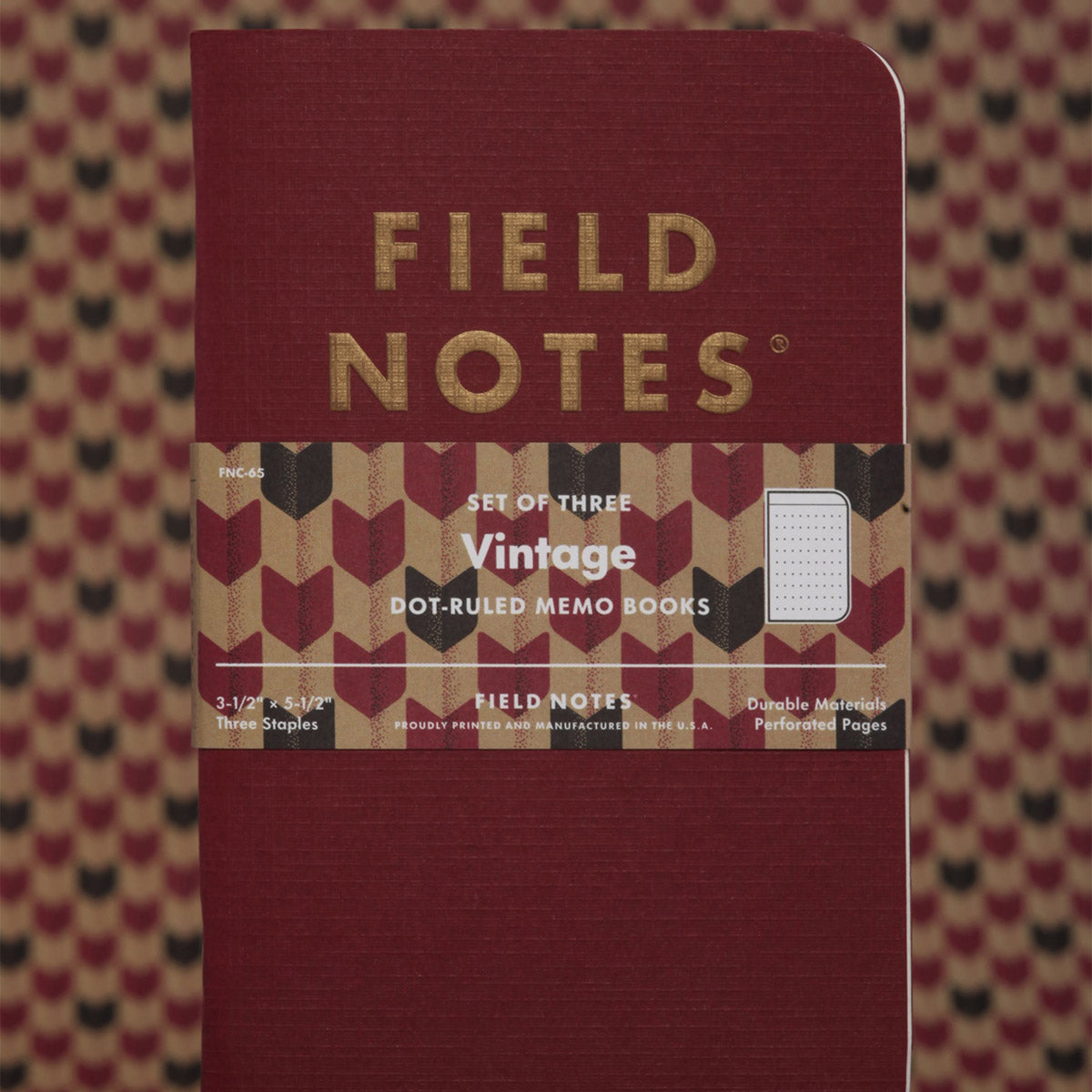 Field Notes Vintage Limited Edition notitieboekje met linnen textuur en gouden accenten