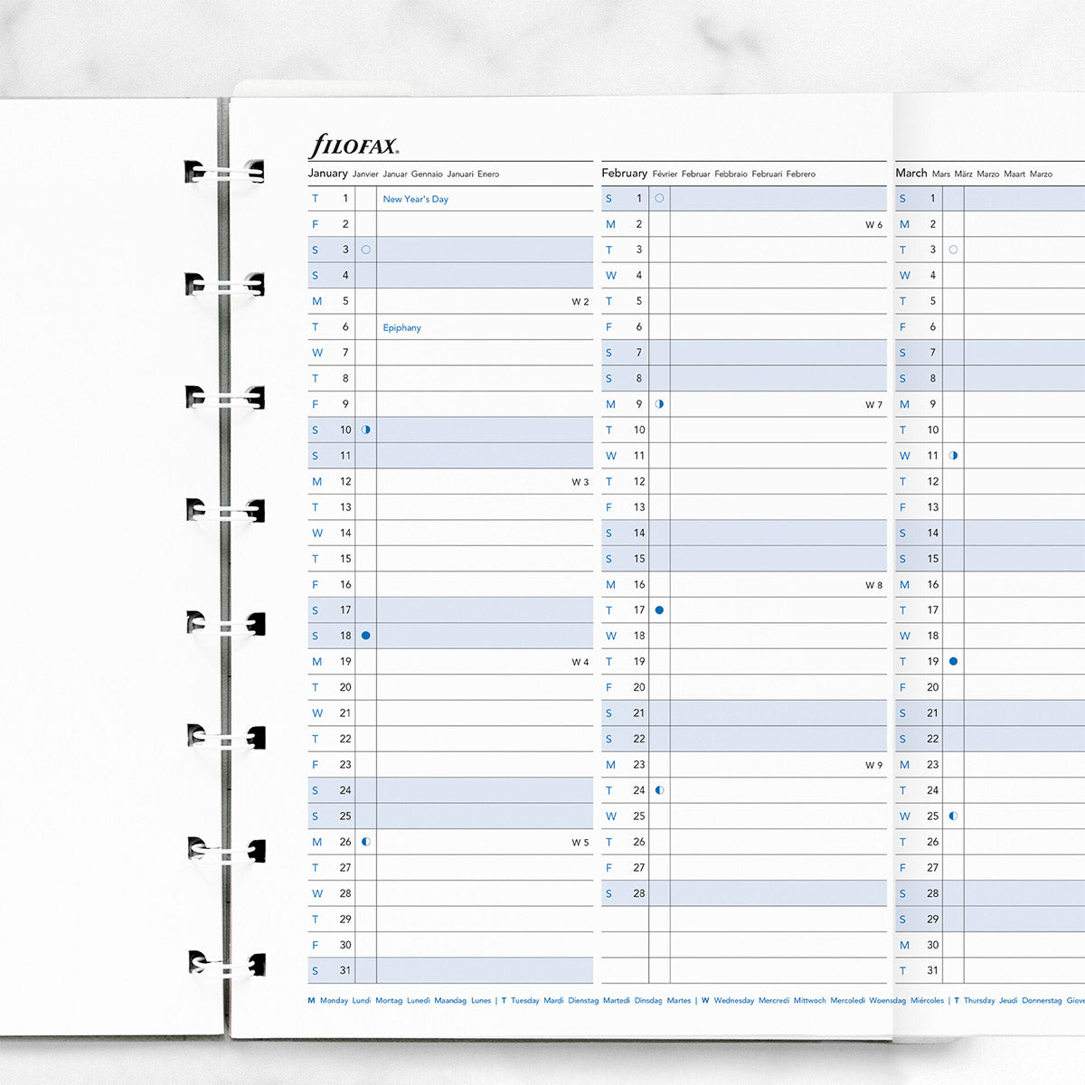 Filofax Hervulbaar Notitieboek A5 Jaarplanner 2026