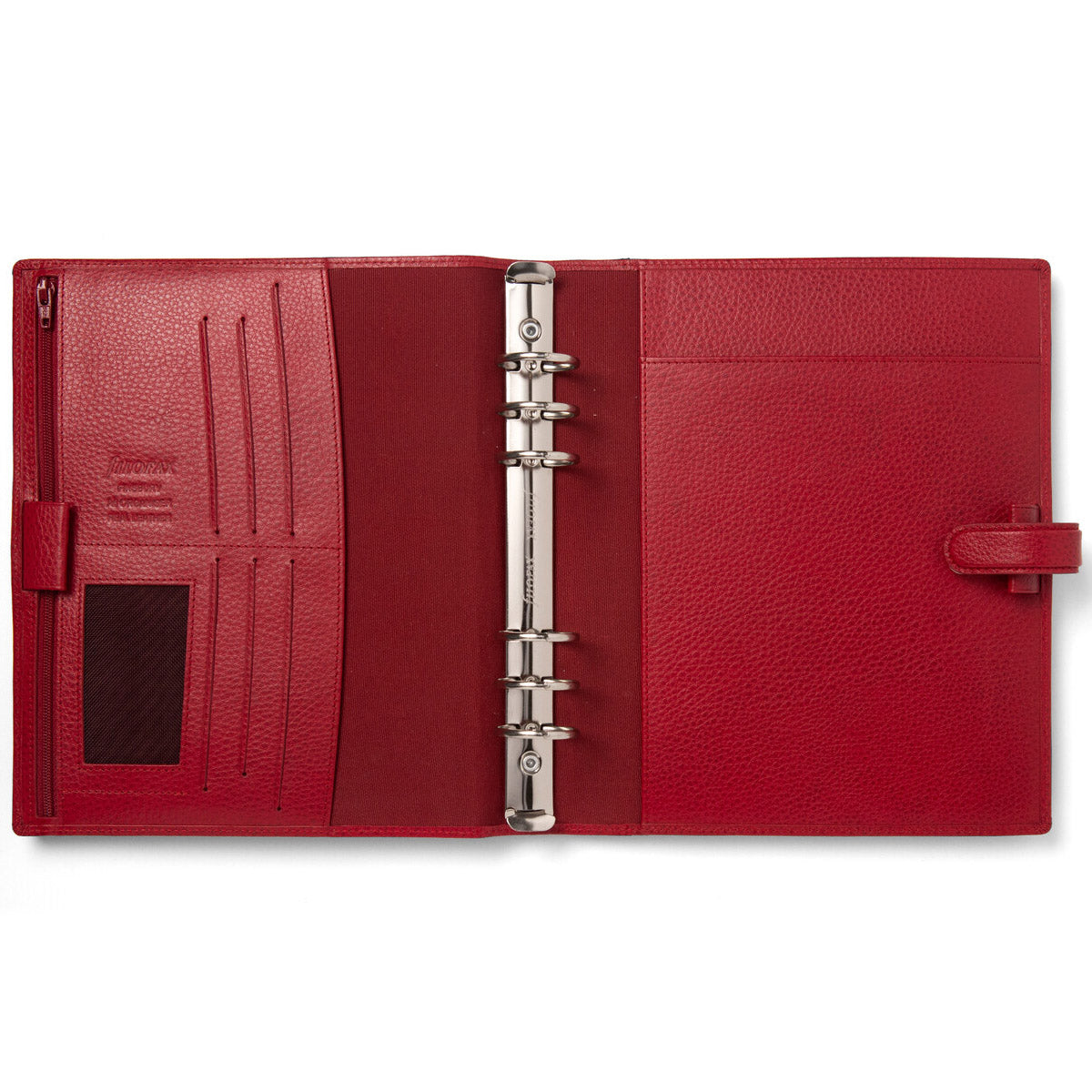 Filofax Organiser A5 Finsbury - Scarlet - Open