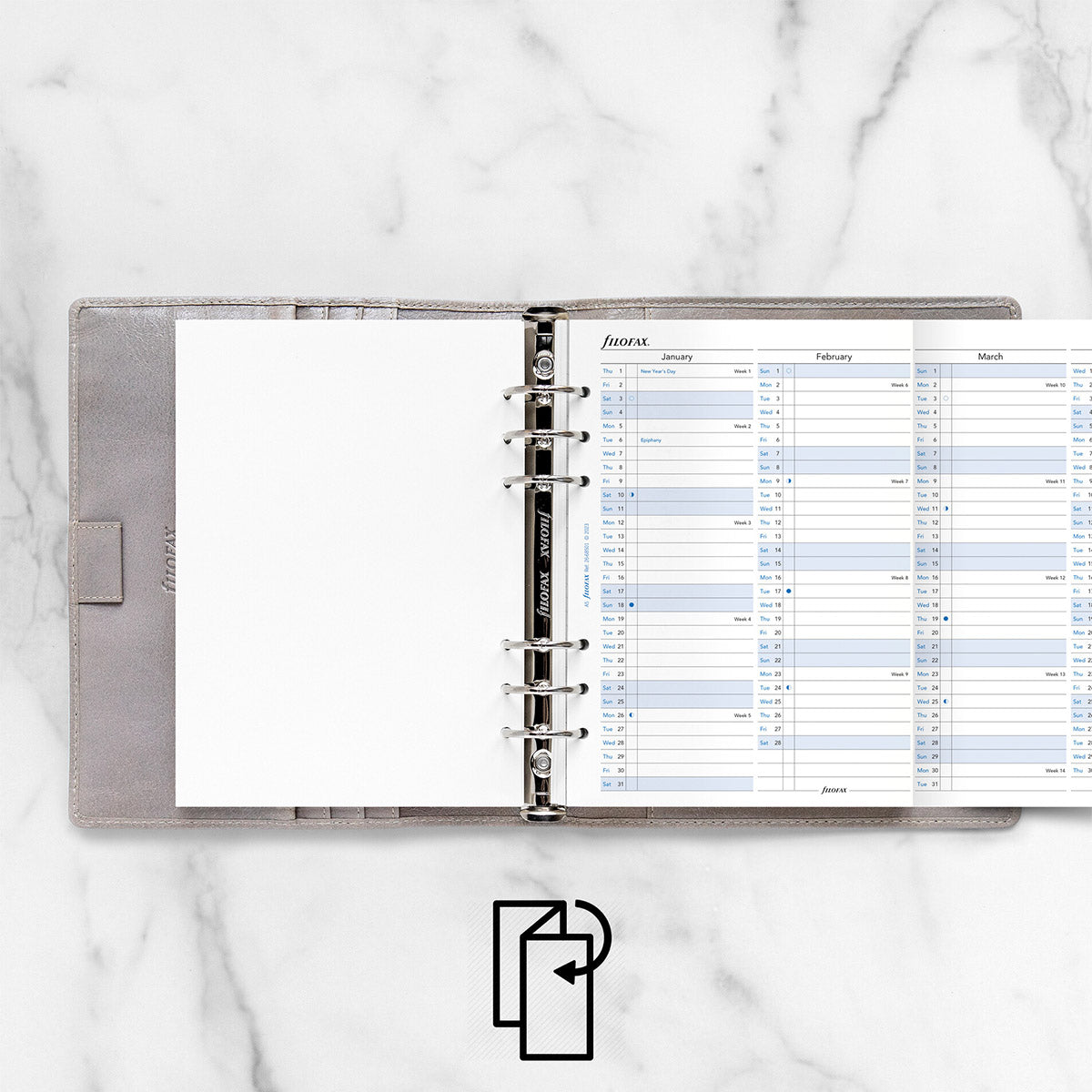 Filofax Clipbook & Organiser Jaarplanner 2026 A5 - Uitklapbaar