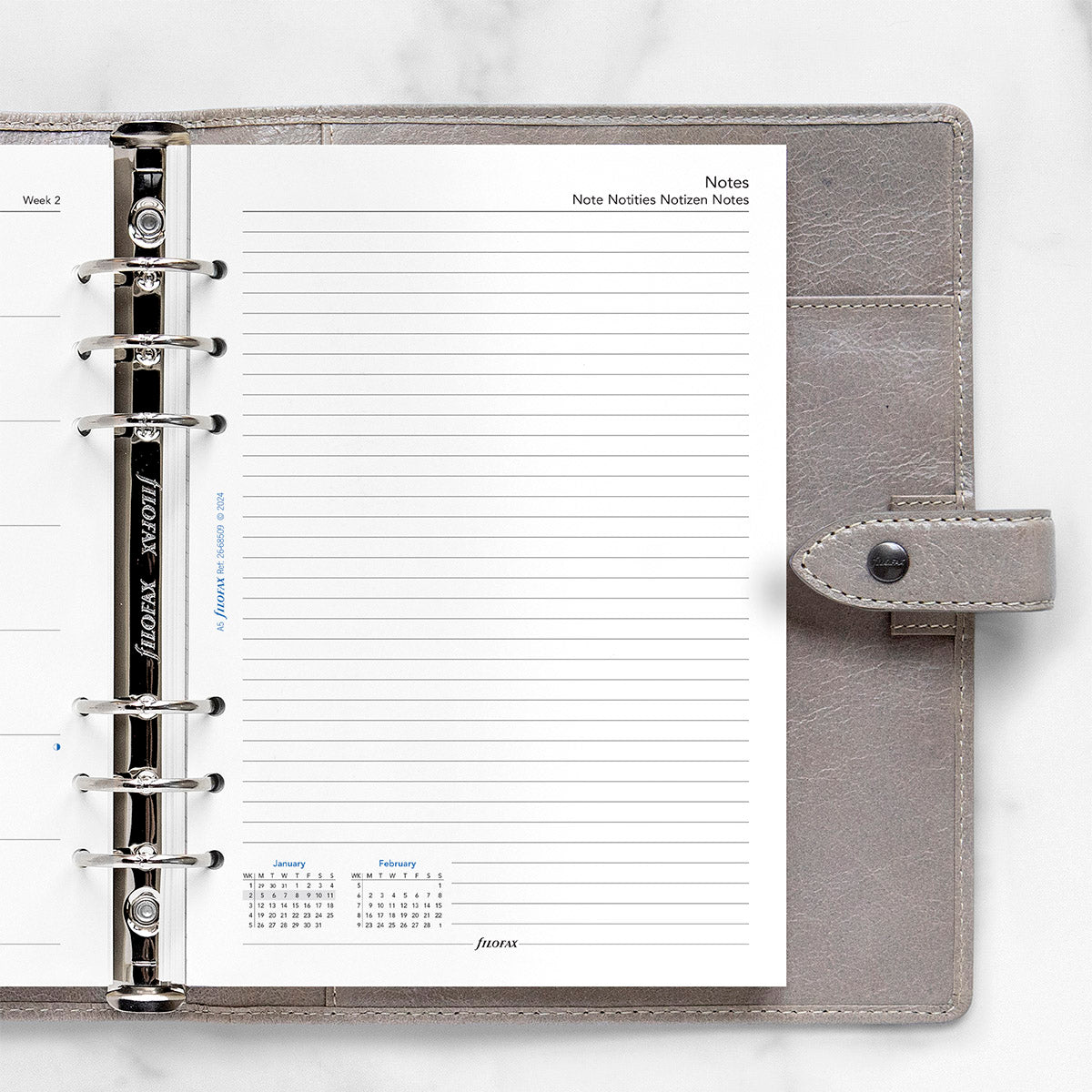 Filofax Clipbook & Organiser Agenda Navulling 2026 A5 - Verso