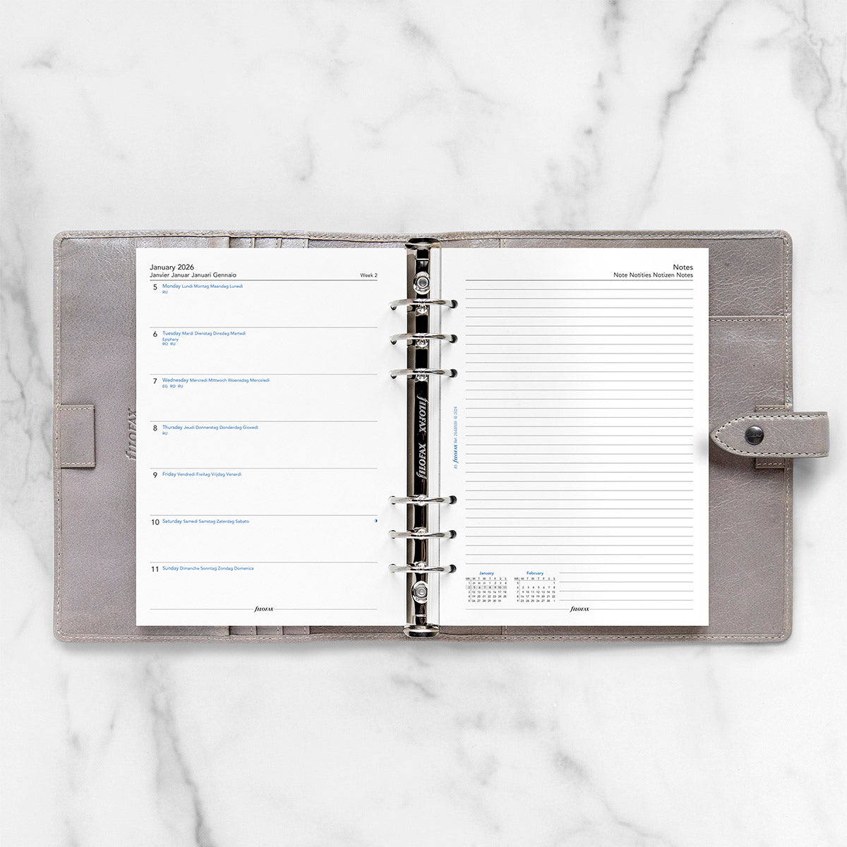 Filofax Clipbook & Organiser Agenda Navulling 2026 A5 - Verso