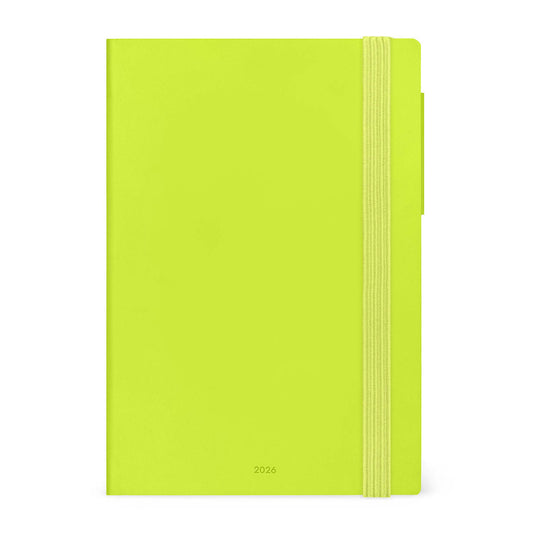 Legami Agenda 2026 Medium Week - Chartreuse - Voorkant op een witte achtergrond