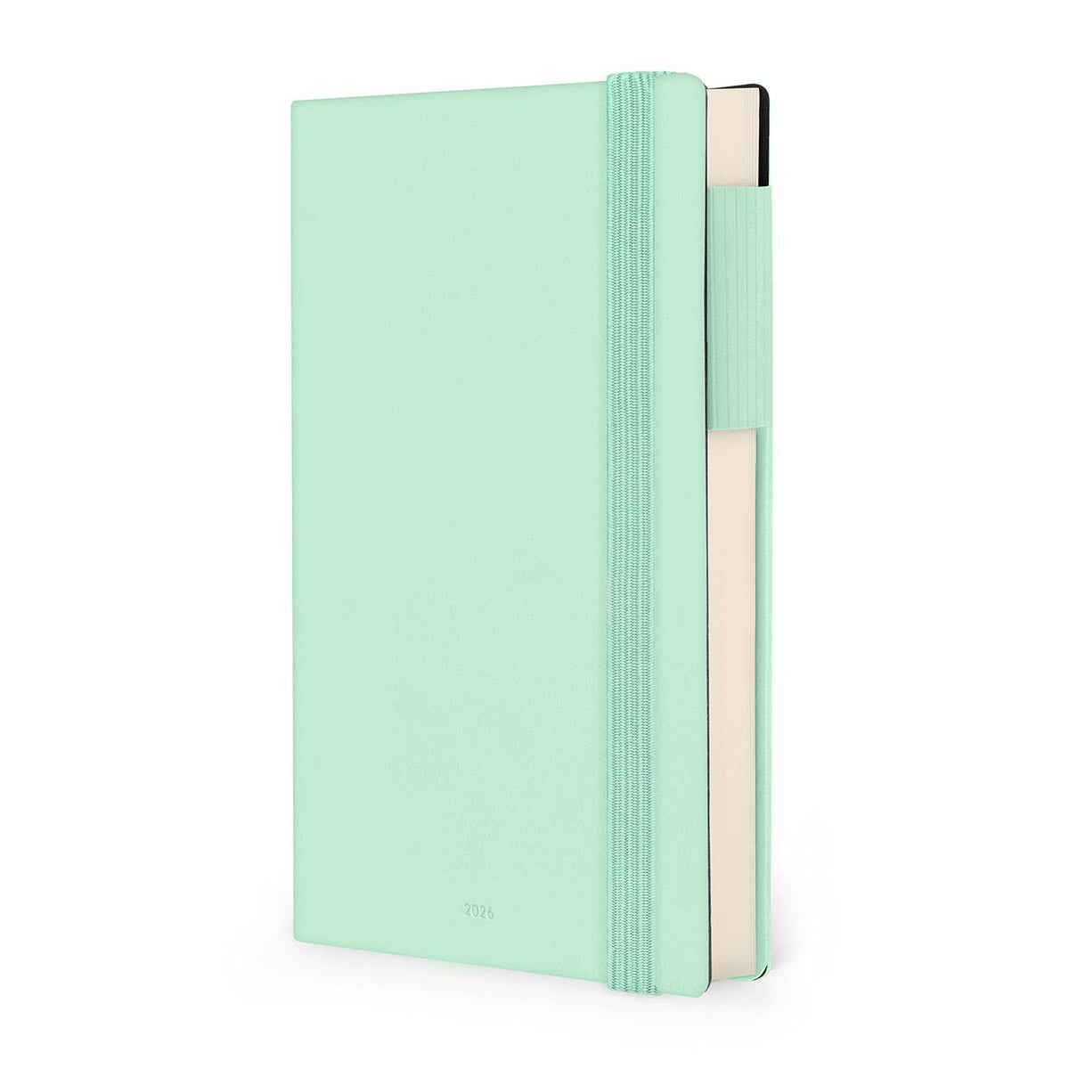 Legami Agenda 2026 Medium Week - Pastel Mint - Voorkant schuin op een witte achtergrond