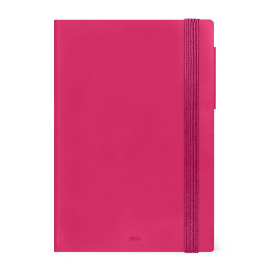 Legami Agenda 2026 Medium Week - Raspberry - Voorkant op een witte achtergrond