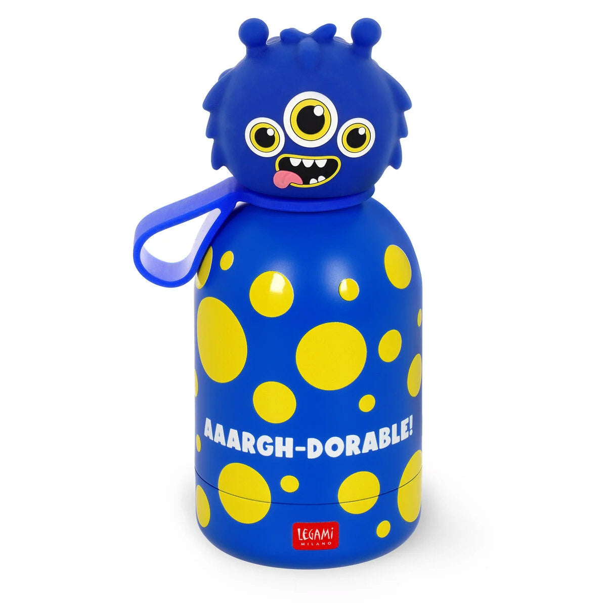 Legami Kids Vacuum Bottle Monster – Hot & Cold op een witte achtergrond