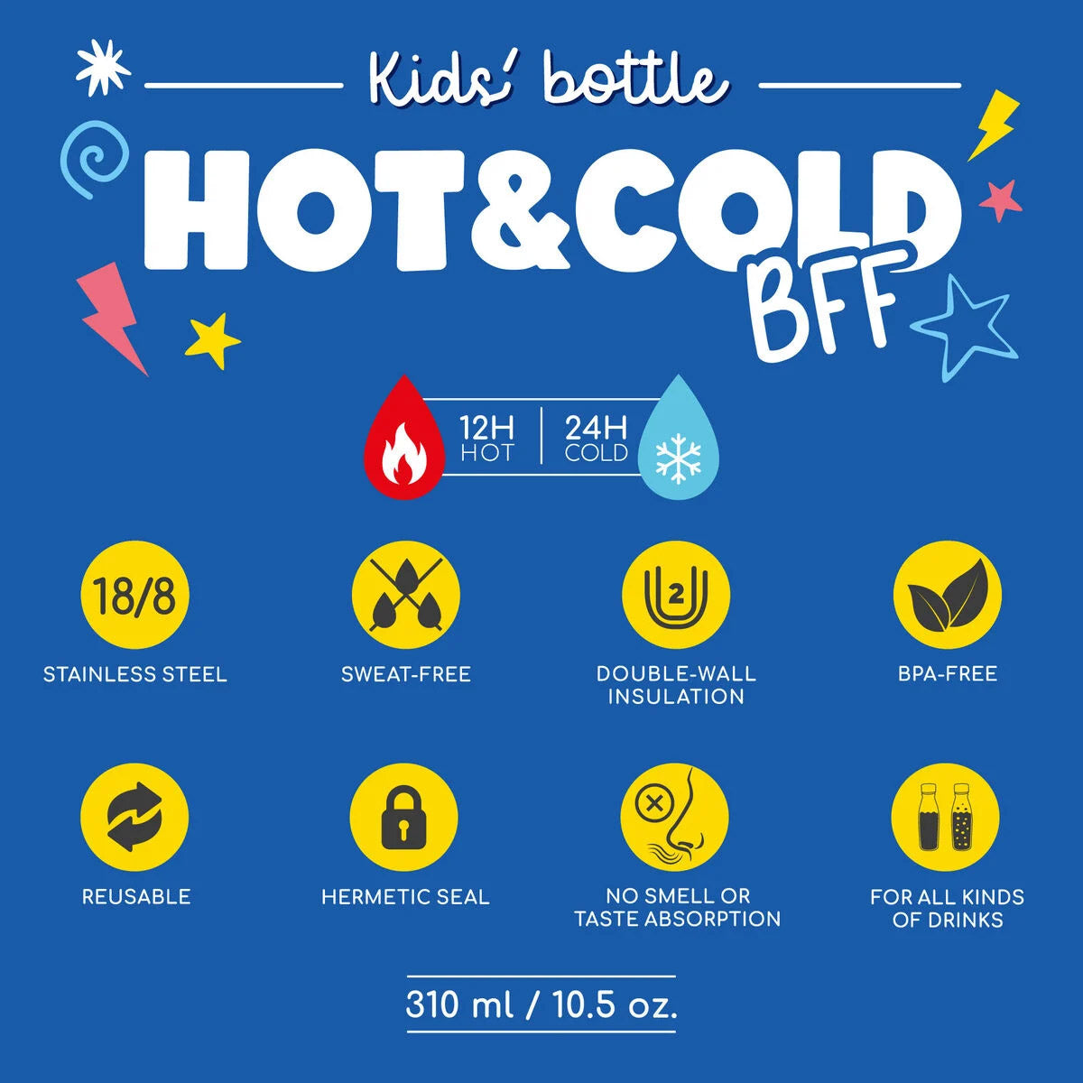 Legami Kids Vacuum Bottle Monster – Hot & Cold - Gegevens