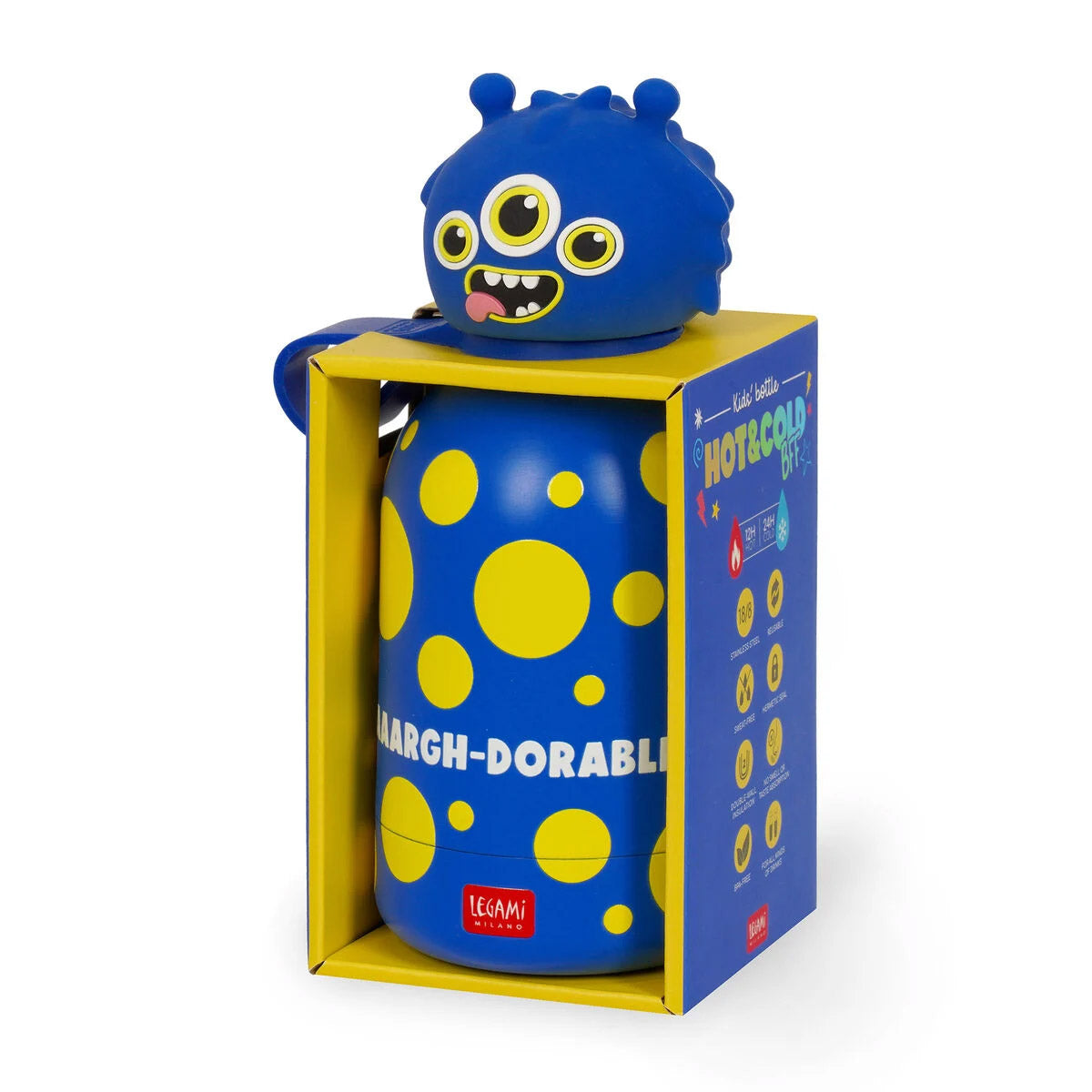 Legami Kids Vacuum Bottle Monster – Hot & Cold - In Verpakking