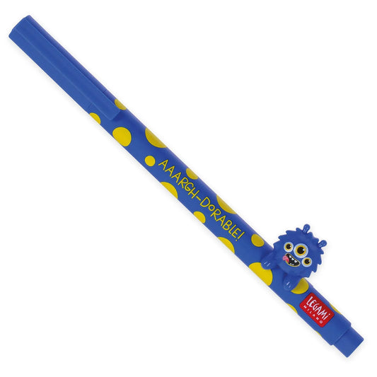 Legami Lovely Friends Gel Pen - Monster op een witte achtergrond