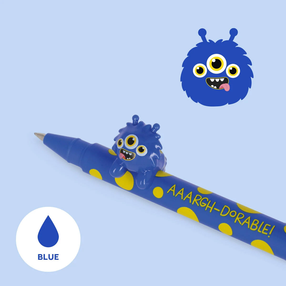 Legami Lovely Friends Gel Pen - Monster met blauwe inkt