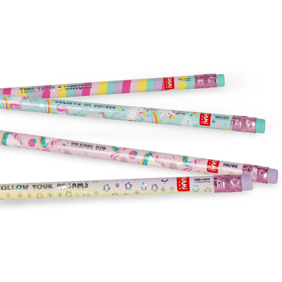 Legami Set van 4 Geurende Potloden - Smelling Good Unicorn