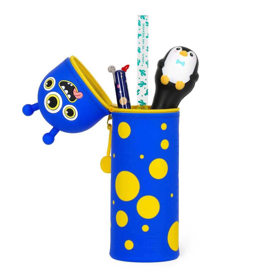 Legami Etui Kawaii - Monster - Open met pennen