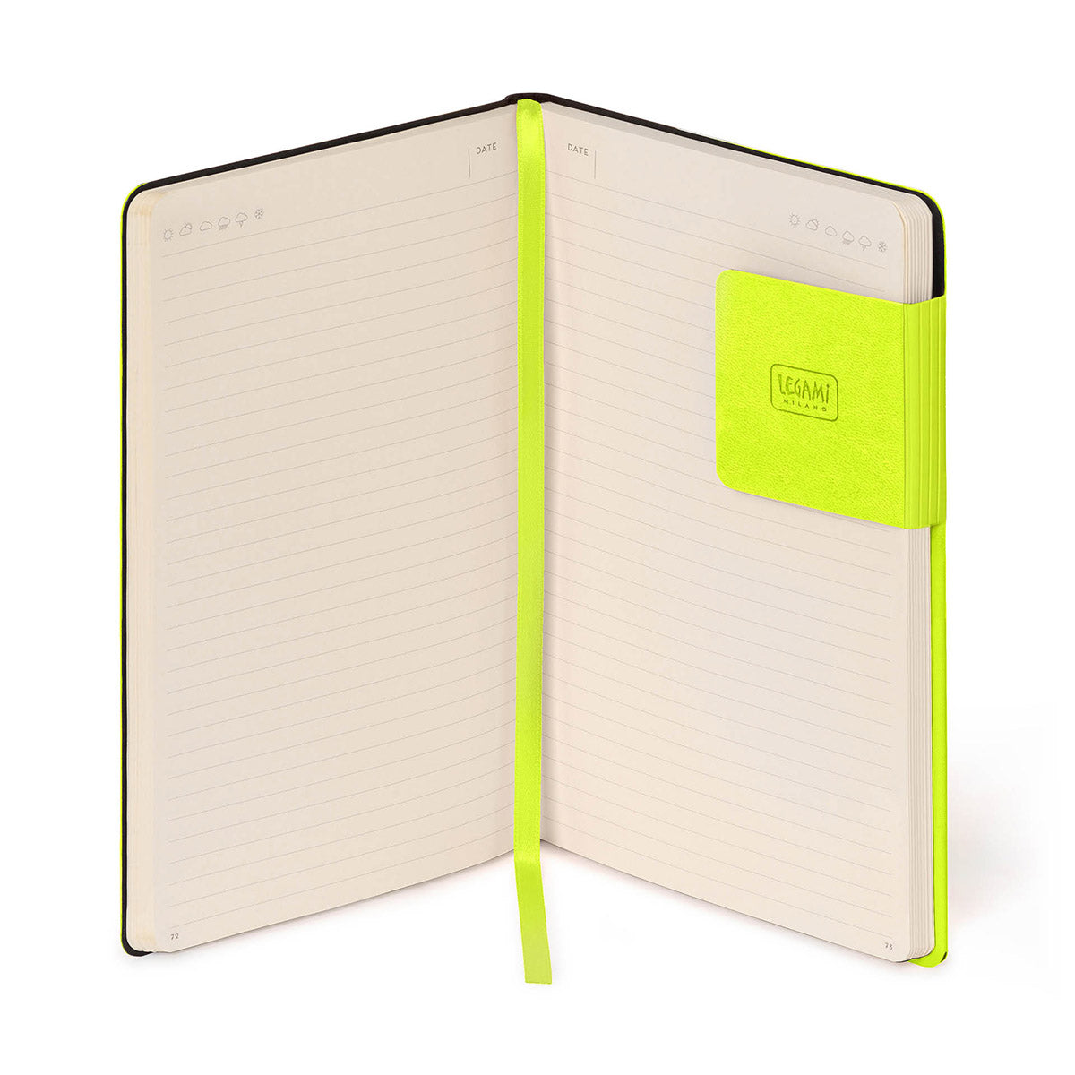 Legami My Notebook Chartreuse - Voorbeeld van gelinieerde pagina's