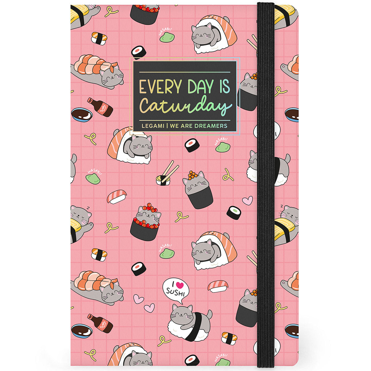 Legami Notitieboek Medium Sushi Cat - Voorkant